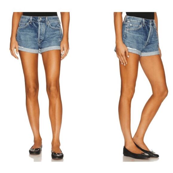 Citizens of Humanity Annabelle Vintage Relaxed Cuffed Shorts Organic Size 28